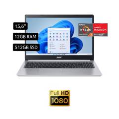 ACER - Laptop ACER Aspire 5 AMD Ryzen 7 Serie 5000 12GB RAM 512 GB SSD 15.6'' 