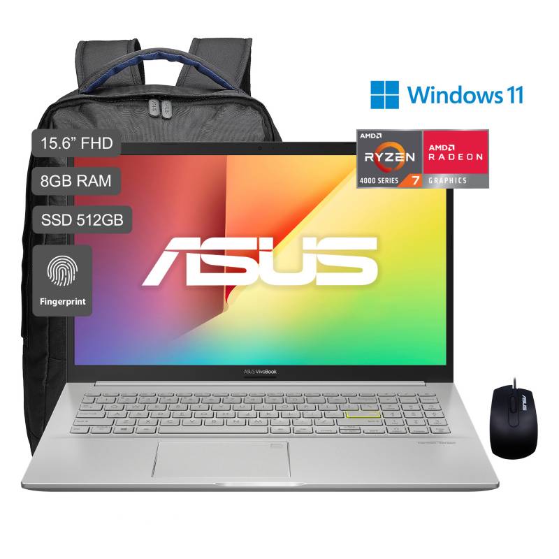 ASUS - VivoBook 15 M513 Ryzen 7 15.6'' FHD IPS 512GB SSD 8GB RAM - Gris
