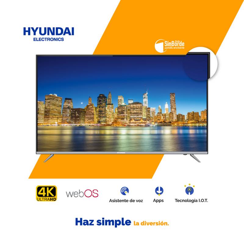 HYUNDAI - Televisor LED 65" 4K SMART WebOS Bluetooth Borderless HYLED6508W4KM