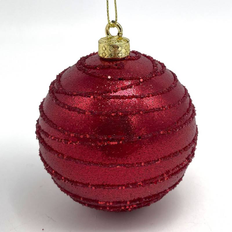 MICA - Bola de Navidad Roja 8 cm