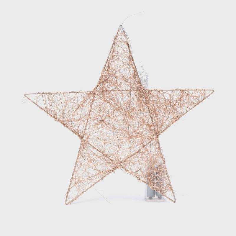 MICA - Colgante Estrella Luz Rose Gold 30 cm