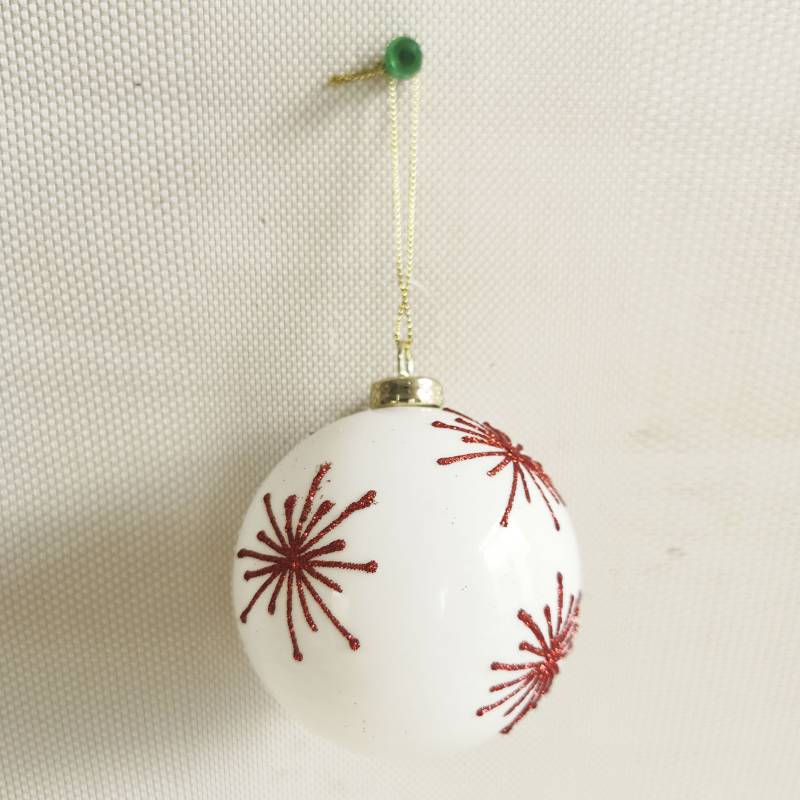 MICA - Bola de Navidad Blanco 8 cm