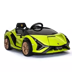 LAMBORGHINI - Auto a Batería para Niños 12V RC Sian Verde Lamborghini