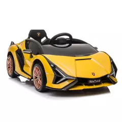 LAMBORGHINI - Auto a Batería para Niños 12V RC Sian Amarillo Lamborghini