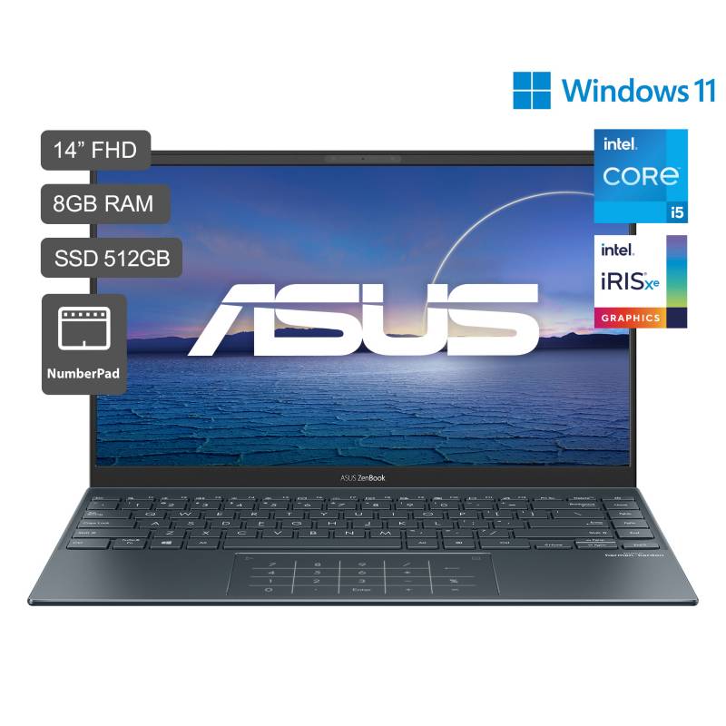 ASUS - Laptop ASUS Zenbook Intel Core i5 11° Gen 8GB 512 GB 14'' 