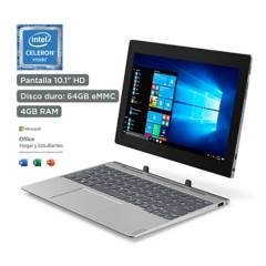 LENOVO - Laptop LENOVO Ideapad D330 Celeron  4GB RAM 64GB eMMC 10.1" 