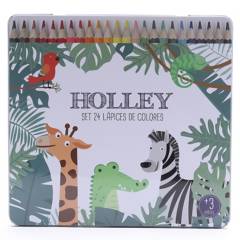 HOLLEY SKOOL - Set de Útiles 24 Lápices De Color