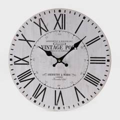 MICA - Reloj MDF Blanco Romano 33 cm