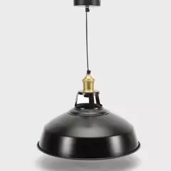 BASEMENT HOME - Lámpara Colgante de Metal Negra 17x40x40cm