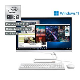 LENOVO - IdeaCentre AIO 3i  Intel Core i3  23.8" Full HD  1TB  4GB RAM  Foggy White