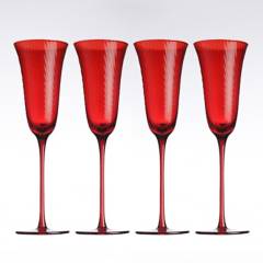 ROBERTA ALLEN - Set x 4 Copas de Champagne Rojo  