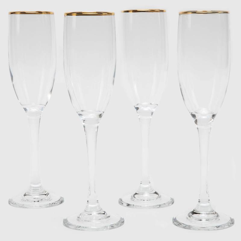ROBERTA ALLEN - Set x 4 Copas de Champagne Gold 190ml