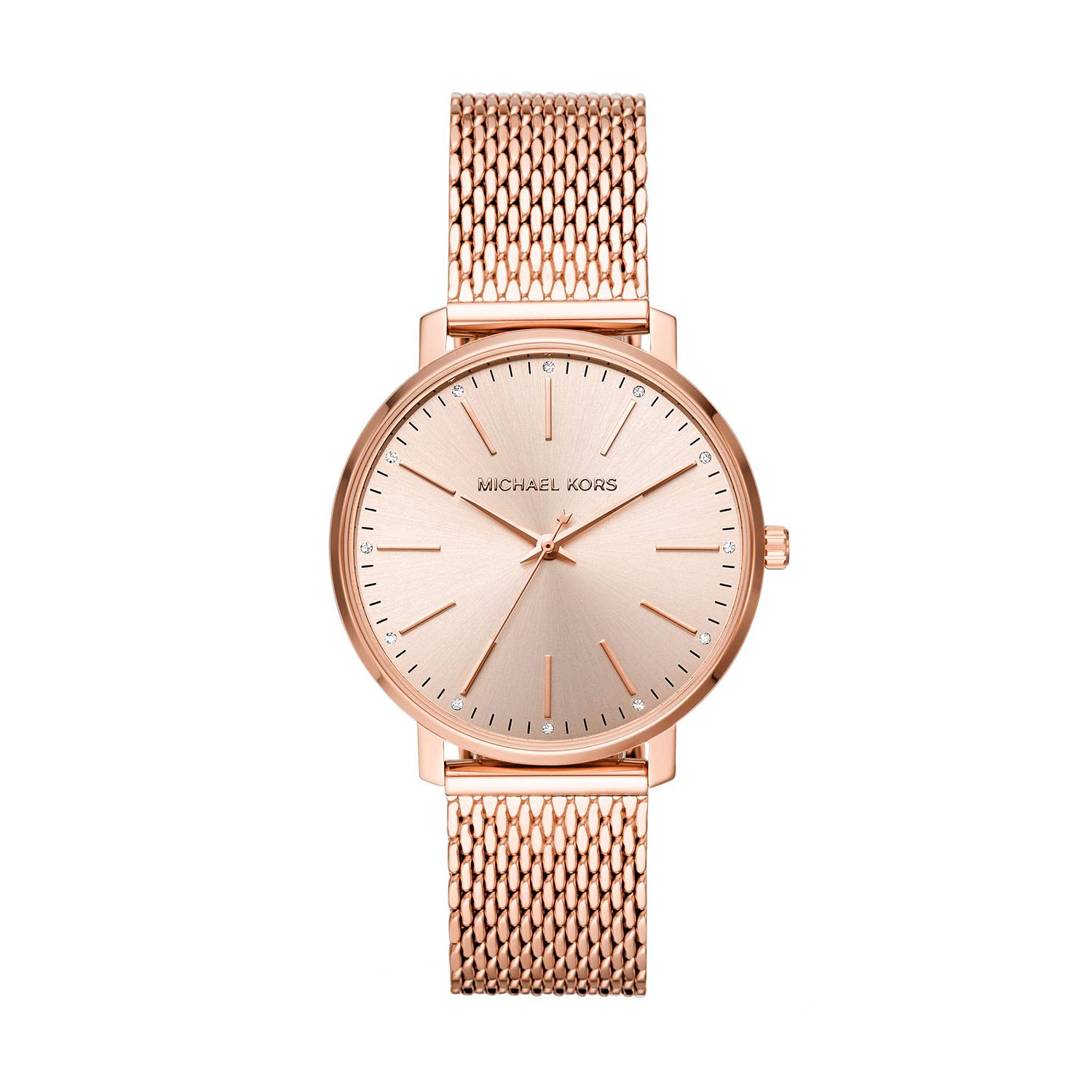Reloj analógico mujer rosa analógico con cinta oro S.Oliver