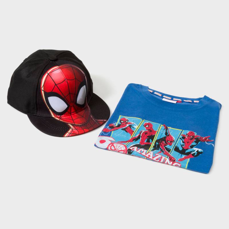 Conjunto Polo Manga Corta Algodón Niño + Gorro SPIDERMAN SPIDER-MAN |  