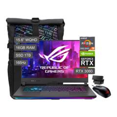 Laptop Gamer ASUS ROG Strix G15 AMD Ryzen 9 Serie 6000 16GB 1TB SSD 15.6'' RTX 3060