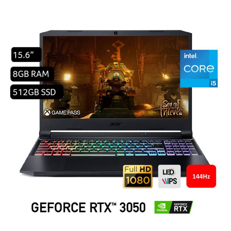 ACER - Gamer Acer Intel Core I5 Rtx 3050 4gb 8gb 512 Gb Ssd Nitro 11° Gen 15.6''