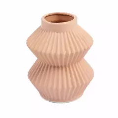 ROBERTA ALLEN - Florero de Ceramica Relieve 13x13x16Cm