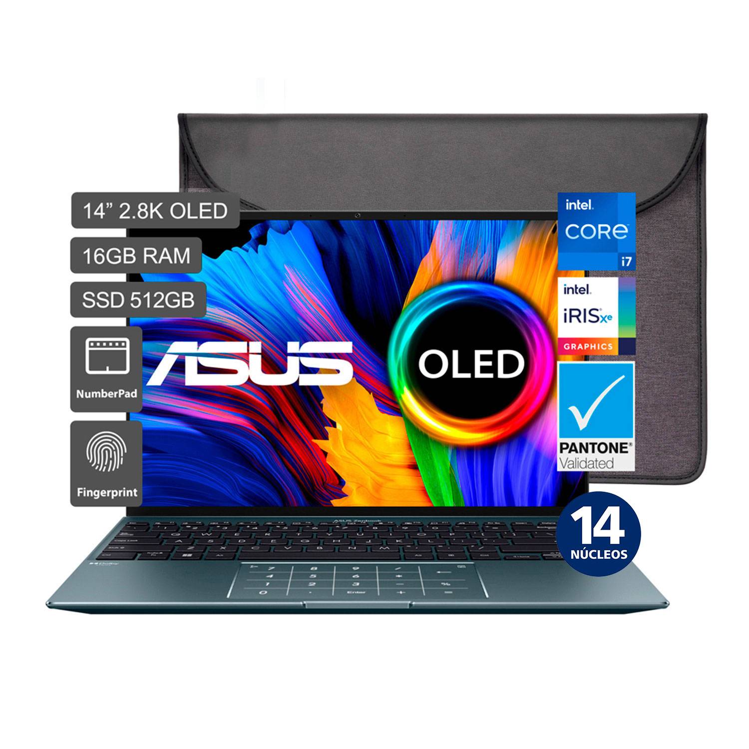 Laptop ASUS Zenbook 14X OLED Intel Core 12° Gen 14 núcleos - 16GB 512 GB 14'' ASUS |