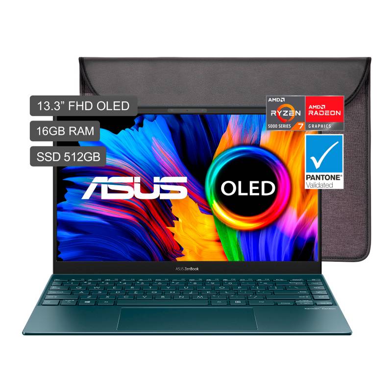 ASUS - Laptop Asus AMD Ryzen 7 16GB 512 GB Zenbook 13 OLED  Serie 5000 13.3"