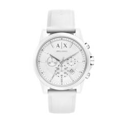 ARMANI EXCHANGE - Reloj análogo Armani Exchange Unisex, AX1325, Correa Silicona Blanco, Dial Blanco