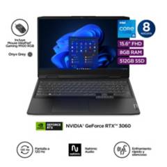 LENOVO - Laptop Gamer LENOVO Ideapad Gaming 3i Intel Core i5 12° Gen 8 núcleos - 8GB RAM 512 GB SSD 15.6'' RTX 3060