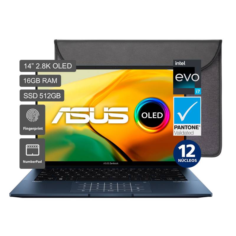 ASUS - Laptop Asus Intel Core I7 16gb 512 Gb Zenbook 14 Oled  12° Gen 14''
