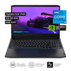 LENOVO - Laptop Gamer LENOVO Ideapad Gaming 3i Intel Core i5 11° Gen 8GB RAM 512 GB SSD 15.6'' GTX 1650
