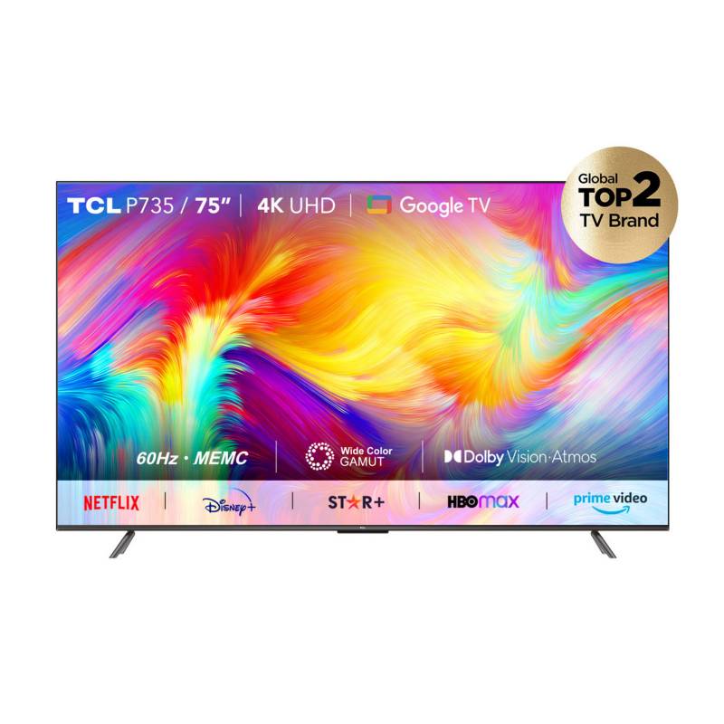 TCL - Televisor TCL Google TV 75" 4K UHD 75P735