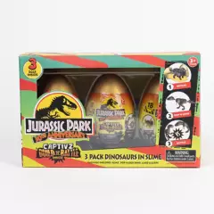 JURASSIC WORLD - Huevo de Dinosaurio Slime Pack x3 Jurassic World