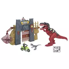 DINO VALLEY - Set de Dinosaurio Destrucción de Barricada