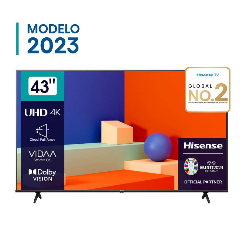 HISENSE - Smart TV 43 4K UHD 43A6K Vidaa
