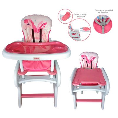 Silla de Comer Bebe de Madera 2 en 1 Dinny YAMP