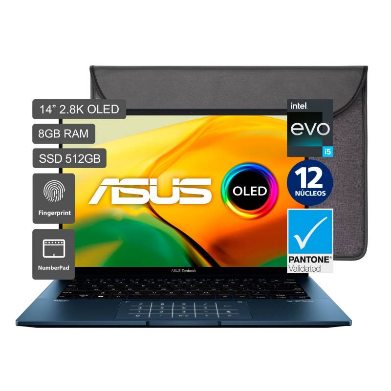 ASUS - Laptop Asus Intel Core I5 8gb 512gb Ssd Zenbook 14 Oled 12° Gen 14''