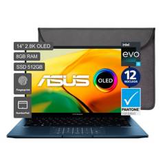 Laptop Asus Intel Core i5 8GB 512GB SSD Zenbook 14 OLED 12° Gen 14''