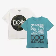 DOO AUSTRALIA - Polo Niño Pack X2 Manga Corta Algodón Doo Australia