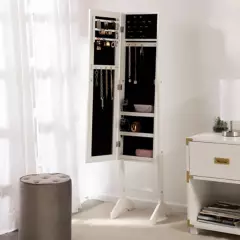 MICA - Espejo Joyero de Pie Blanco 153x35cm