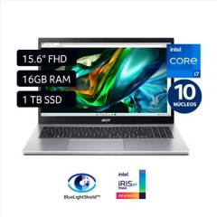 Laptop Acer Intel Core i7 16GB 1TB SSD 12va Gen Aspire 3 15.6"