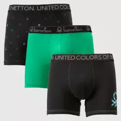 BENETTON - Boxer Algodón Pack De 3 Hombre Benetton