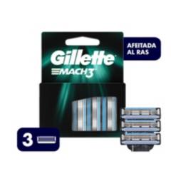 Gillette mach3 cartuchos para afeitar 3 unidades