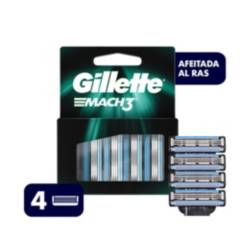 GILLETTE - Gillette Mach3 Cartuchos para Afeitar 4 unidades