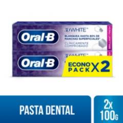 Oral b pasta dental 3d white 76ml x2 unidades