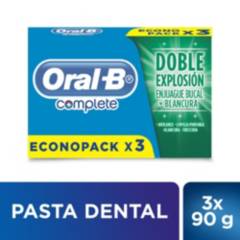 Oral b pasta dental complete menta 66ml x3 unidades
