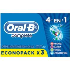 Oral b pasta dental complete 4en1 66ml x3 unidades