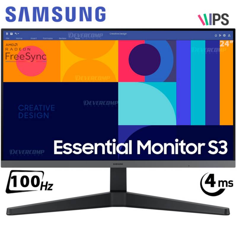 SAMSUNG - Monitor Samsung 24 LED FULL HD IPS 100Hz HDMI DP