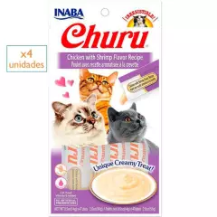 MOR - Churu Pollo y Camarón Snack Húmedo para Gatos