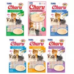 MOR - Churu Snack Húmedo para Gatos Pack Mix X 6