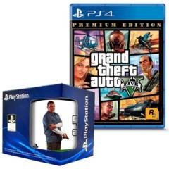 Grand theft auto V Premium Edition PlayStation 4 GTA V + taza