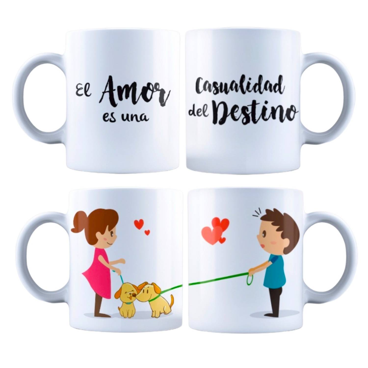 MPD -Taza de cerámica -El amor es una casualidad x 2 piezas GENERICO |  