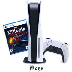 Consola Playstation 5 lector de discos + Spiderman Miles Morales