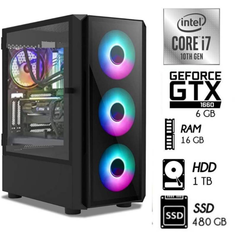 Computadora PC Gamer Intel Core i7 Ram 16GB HDD 1TB+SSD 240GB GT 740 4GB  M24. INTEL